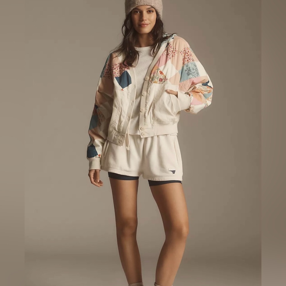 Anthropologie by Daily Practice Colorful Patchwork Jacket Bomber - Picture 2 of 13